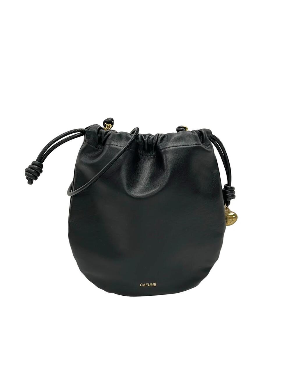 Cafune Small Lune Crossbody Black Gold #371928C50B